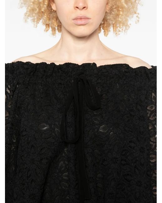 LES FILLES D'EVA Blouse Met Kant in het Black