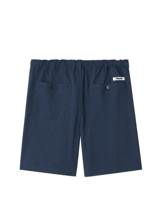 Chocoolate Blue Logo-Patch Elasticated Shorts for men