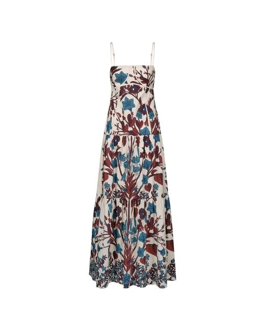 Johanna Ortiz White Simbólico Floral-Pattern Maxi Dress