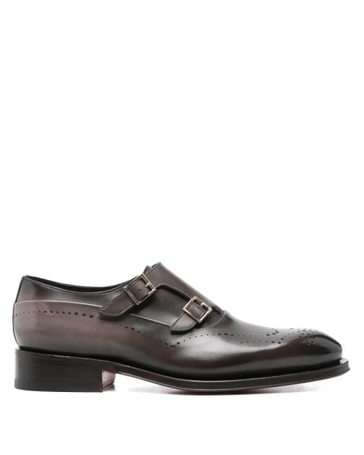 メンズ Santoni モンクストラップ シューズ Brown