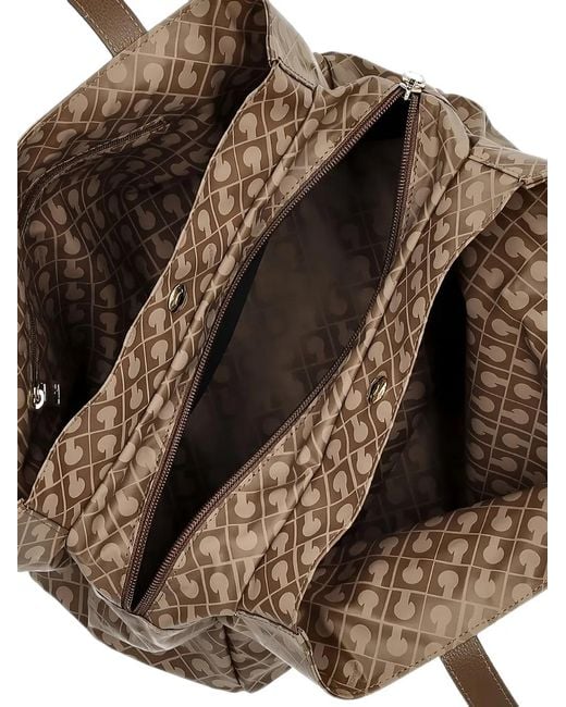 Gherardini Brown Medium Monogram-Pattern Tote Bag