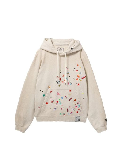 Maison Mihara Yasuhiro Natural All-Over Graphic Print Hoodie for men
