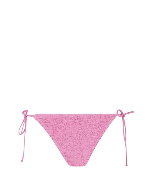 Mc2 Saint Barth Pink Virgo Crinkle Bikini Bottoms