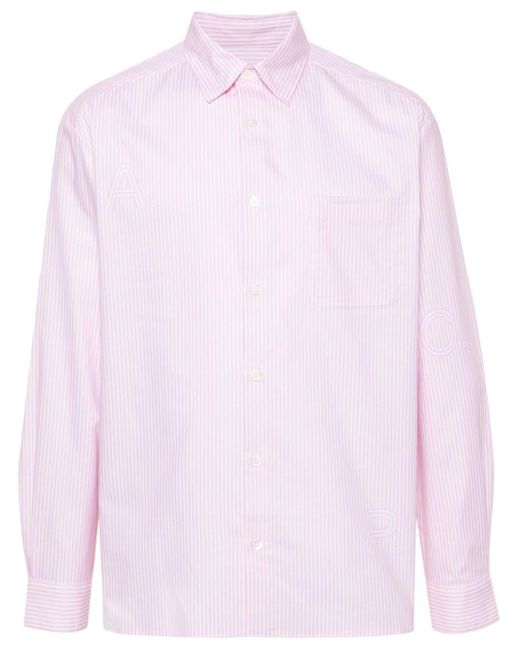 A.P.C. Gestreiftes Malo Hemd in Pink für Herren