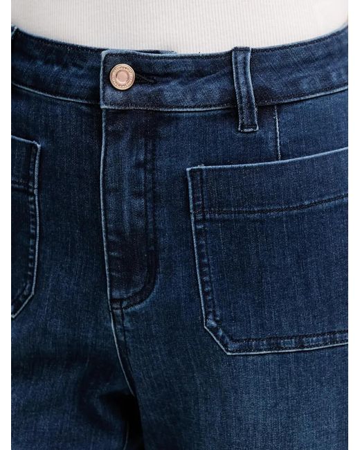 Joseph Ribkoff Blue Patch Pocket Denim Jeans
