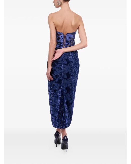 ARAFTU Blue Floral Bow Dress