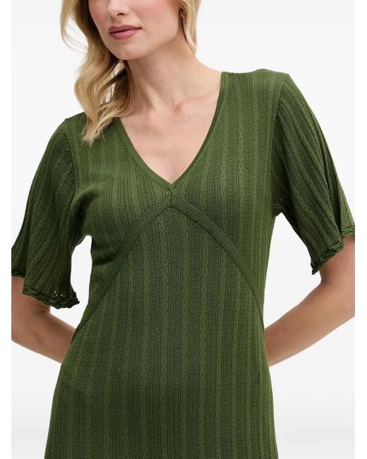 INTROPIA Green Anne Midi Dress