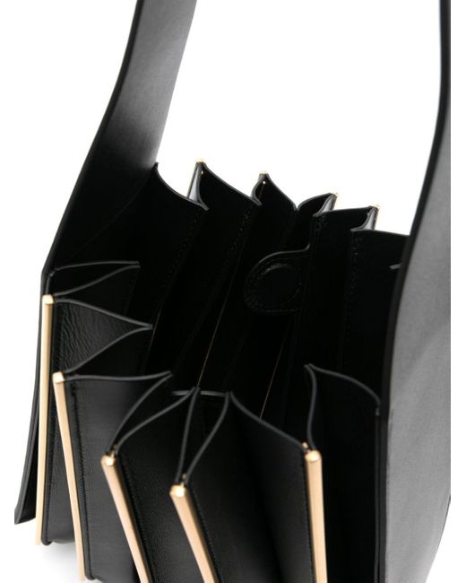 Jonathan Simkhai Black Rola Accordion-shape Tote Bag