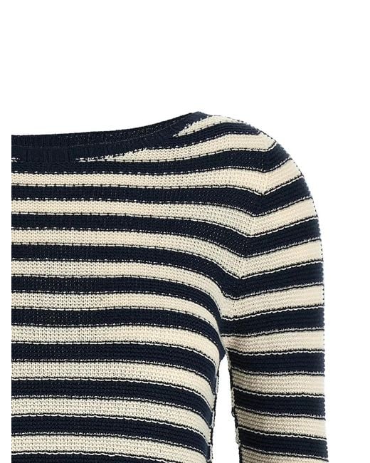 Twinset Black Striped Sweater