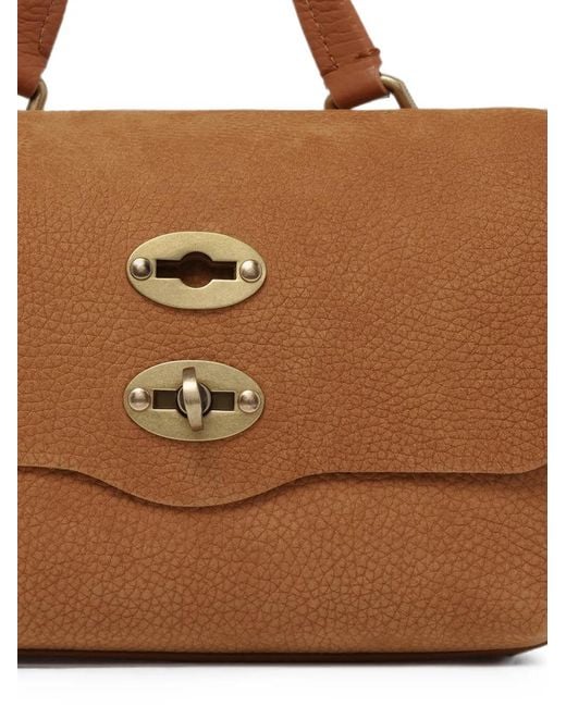Zanellato Brown Baby Postina Stud-Embellished Tote Bag