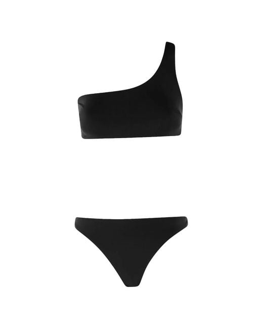 FEDERICA TOSI Black Bikini À Design Asymétrique À Une Épaule