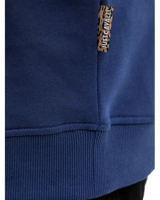 Just Cavalli Blue Sweat À Patch Logo for men