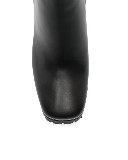 Gianvito Rossi Black Block-Heel Leather Ankle Boots