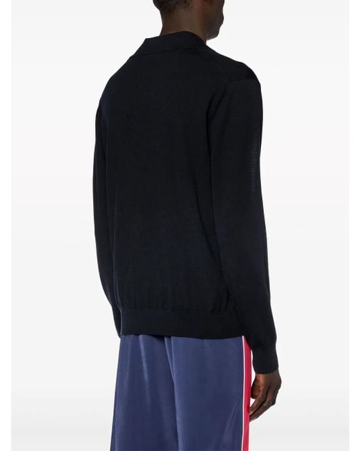 DIESEL Blue K-Glare Wool Polo Shirt for men