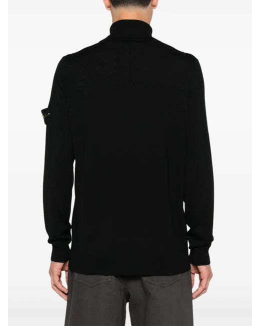 Stone Island Trui Met Logodetail in het Black voor heren