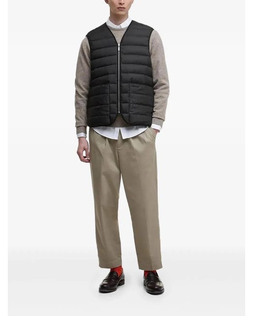 Barbour Black Zip Quilted Jacket for men
