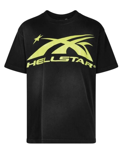 HELLSTAR Black Sports Gel Logo T-Shirt for men