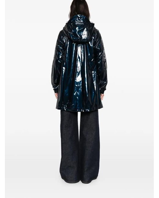 Rains Blue A-Line Coat