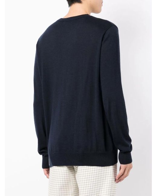Undercover Blue Side-Slits Cashmere Jumper for men
