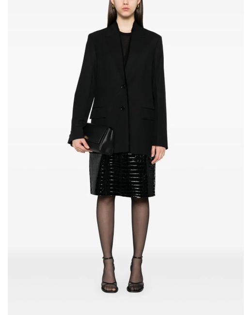 Totême  Black Wool Single-Breasted Jacket