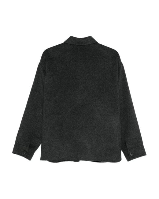 Aspesi Black Buttoned Wool Jacket