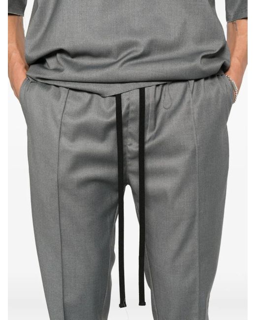 Pantalones con bajos con cordones Hamza de hombre de color Gray