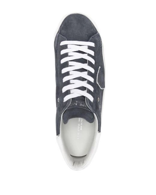 Philippe Model Paris Sneakers Met Logopatch in het Blue voor heren
