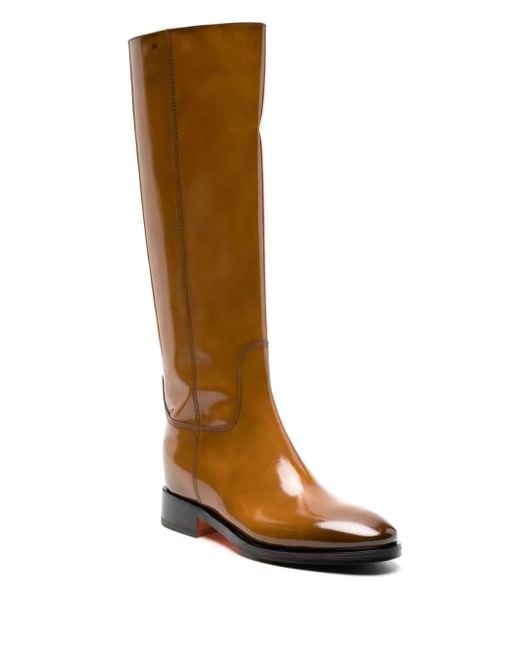 Santoni Brown High Boots