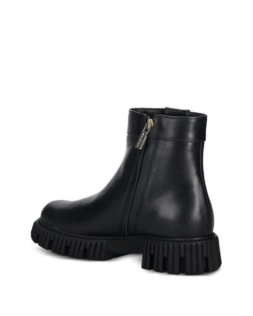 Baldinini Black Lug-Sole Ankle Boots