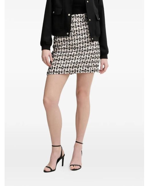 Joop! Black Scara Button Checked Skirt