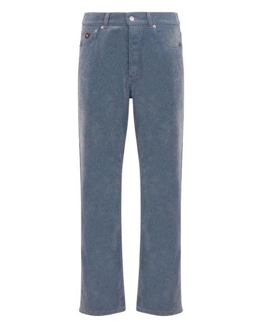 メンズ Moschino ロゴパッチ ジーンズ Blue