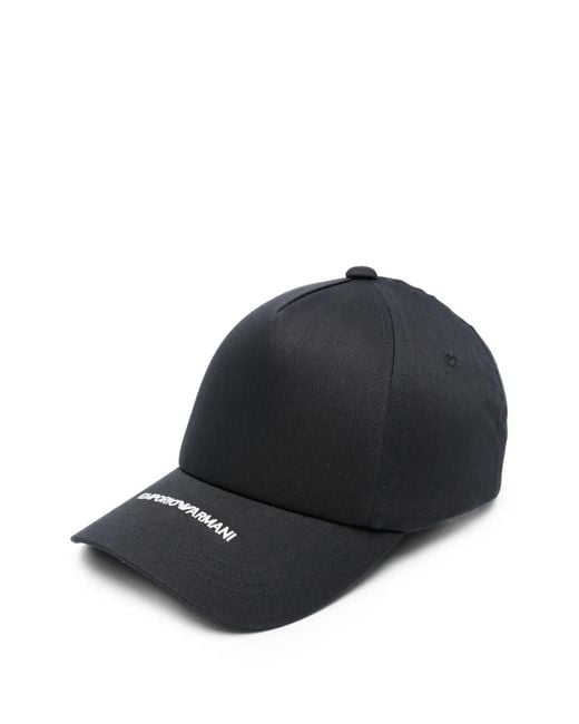 Emporio Armani Black Logo-Detail Baseball Cap for men