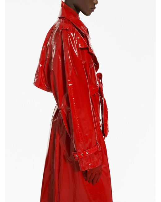 Dolce & Gabbana Trenchcoat Met Stormflap in het Red