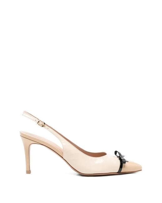 Roberto Festa White Glass Slingback Pumps