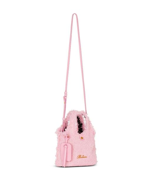 Balmain Pink Mini B-Army Grocery Handtasche