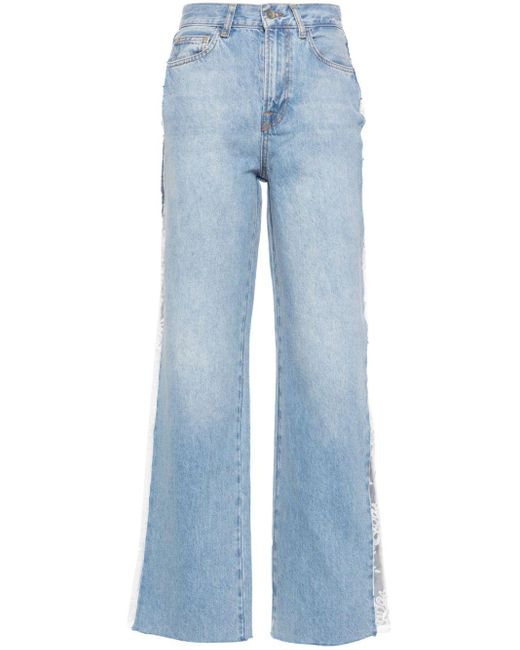 Liu Jo Blue Gerade Jeans mit hohem Bund