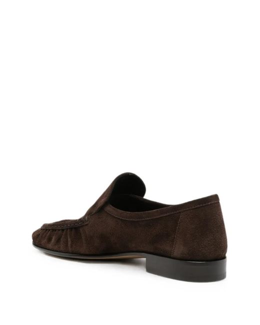 The Row White Round-Toe Loafers