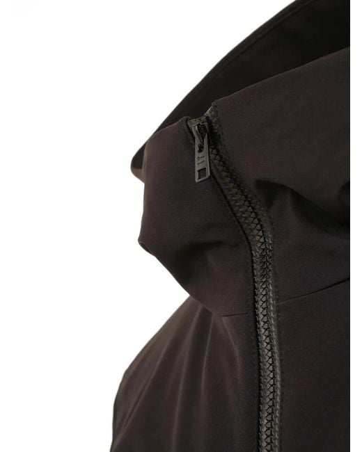 Giacca Con Cappuccio E Zip di Woolrich in Black da Uomo