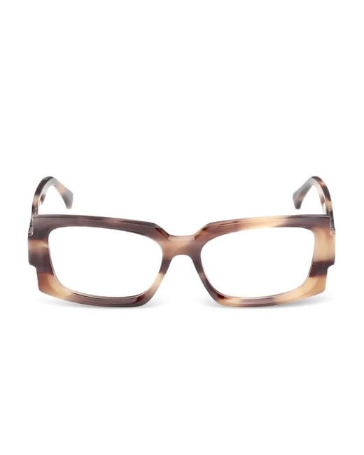 Lunettes De Vue À Monture Rectangulaire Max Mara Eyewear en coloris Brown