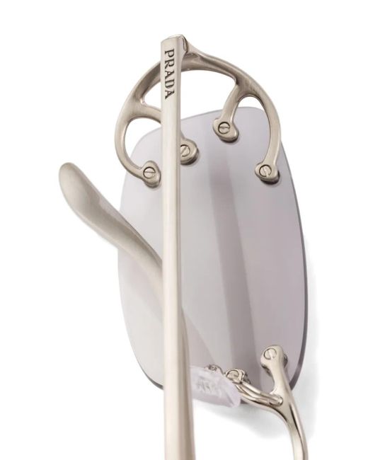 Prada Metallic Metal-Frame Sunglasses