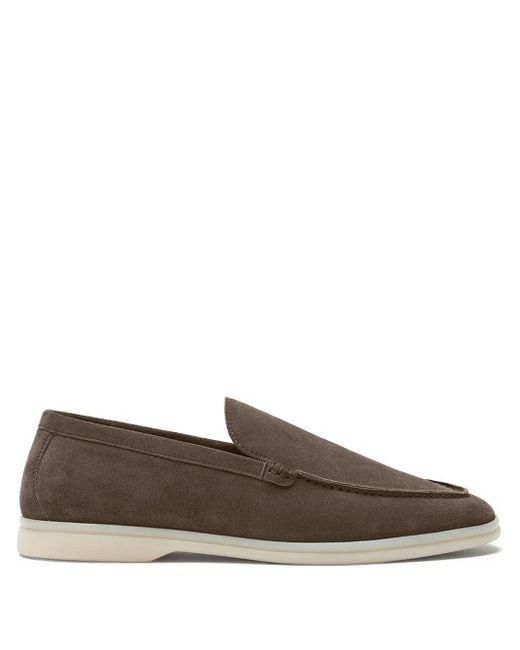 Scarosso Brown Ludovic Suede Loafers for men