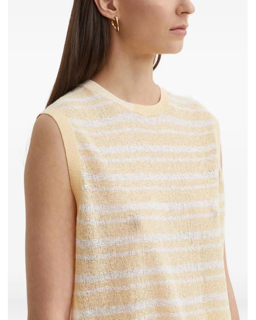 Aeron Natural Striped Sleeveless Knit Top