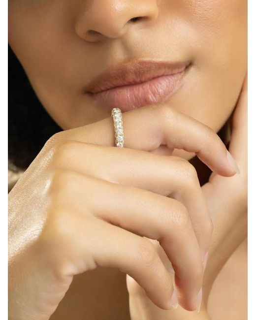 Graziela Metallic Diamond Three-Sided Band Ring