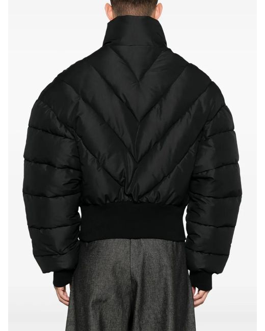 Mugler Black Padded Bomber Jacket for men