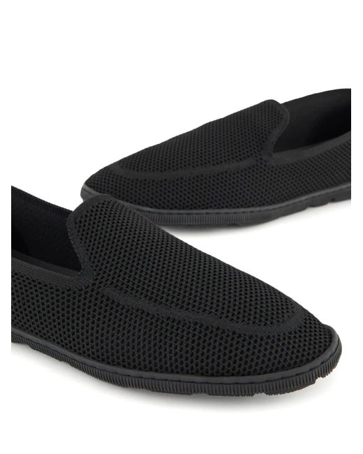 メンズ Giorgio Armani メッシュ ローファー Black