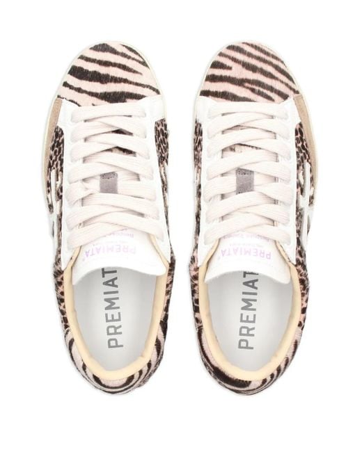 Sneakers Con Stampa di Premiata in Natural