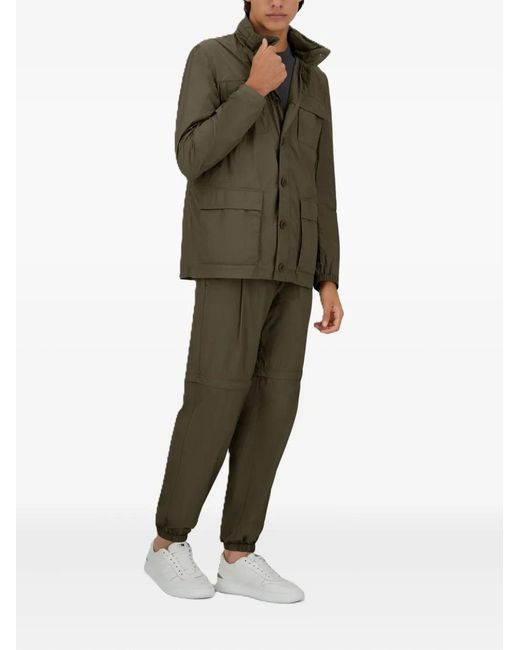 Herno Green Button-Down Jacket for men