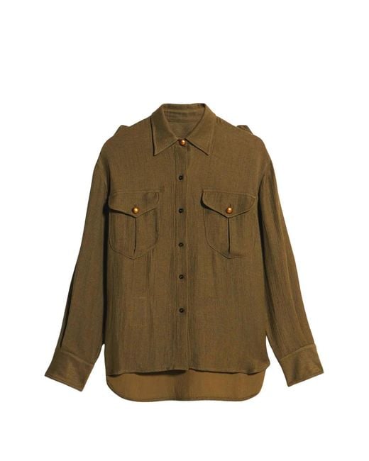 Fortela Green Luke Pockets Shoulder Shirt