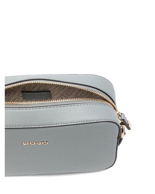 Liu Jo Gray Logo-Detail Crossbody Bag
