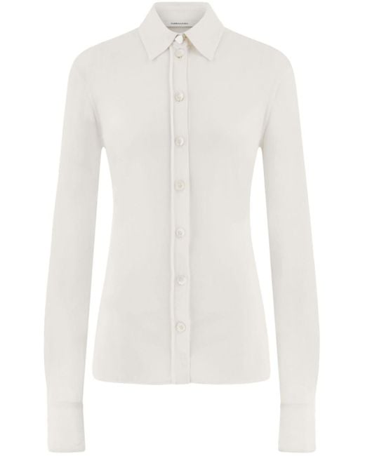 Camicia con colletto classico di Ferragamo in White